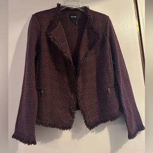 NIC+ZOE Women's Textured Plum Blazer NWT